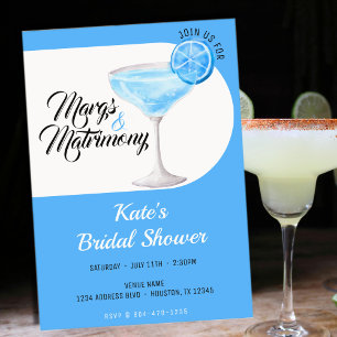 Margs & Matrimony Blue & White Bridal Shower Invitation