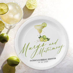 Margs & Matrimony Bridal Shower Paper Plate