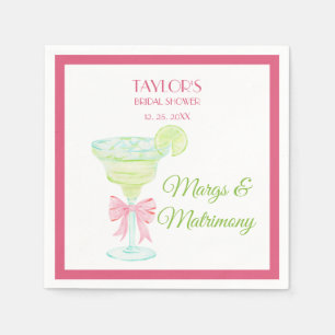 Margs & Matrimony Bridal shower party Invitation Napkin