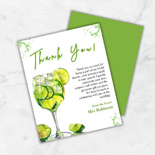 Margs & Matrimony Bridal Shower Thank You Card
