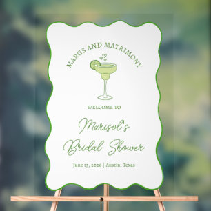 "Margs & Matrimony" Bridal Shower Welcome Sign