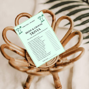 Margs & Matrimony bride & Groom Trivia Game Card