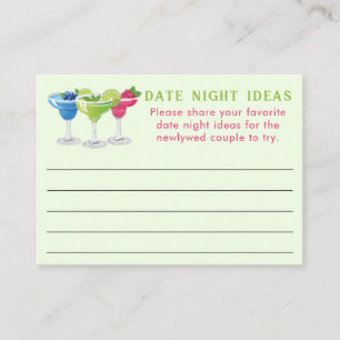 Margs & Matrimony Date Night Ideas Bridal Shower Enclosure Card