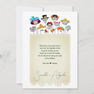 Margs & Matrimony Fiesta Mexican Couples Shower Thank You Card
