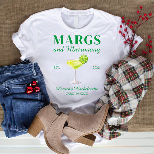 Margs & Matrimony Final Fiesta Bachelorette Party T-Shirt