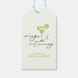 Margs & Matrimony Green Lime Bridal Shower Gift Tags