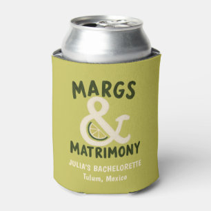 Margs & Matrimony Lime Green Bachelorette Party Can Cooler