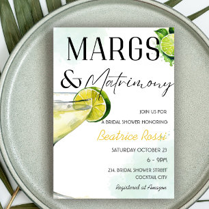 Margs & Matrimony Margarita Bridal Shower Invitation