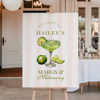 Margs & Matrimony Margarita Bridal Shower Sign