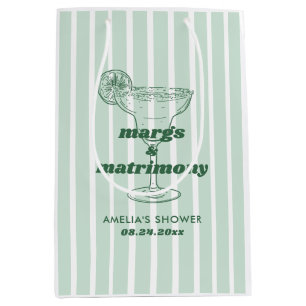 Margs & Matrimony Retro Bachelorette Bridal Shower Medium Gift Bag