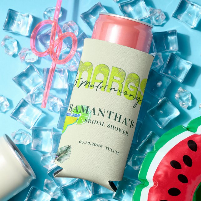 Margs Matrimony Tequila Bridal Shower Bach Welcome Seltzer Can Cooler (In Situ Summer)