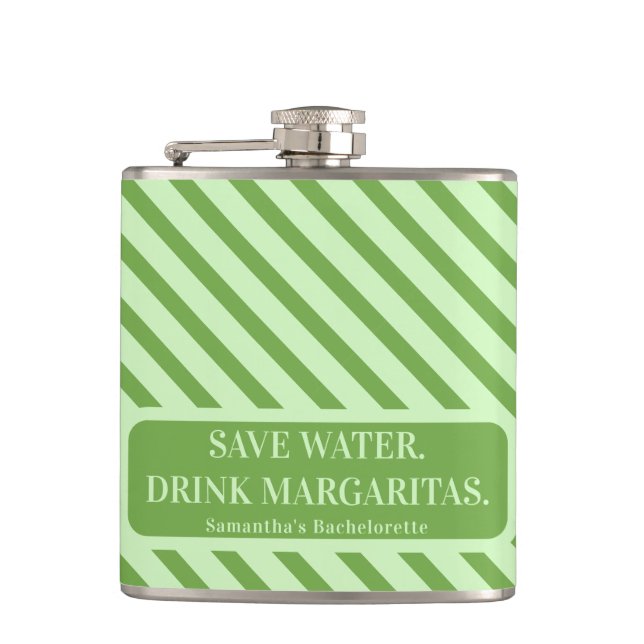 Margs Matrimony Tequila Bridal Shower Bachelorette Hip Flask (Front)