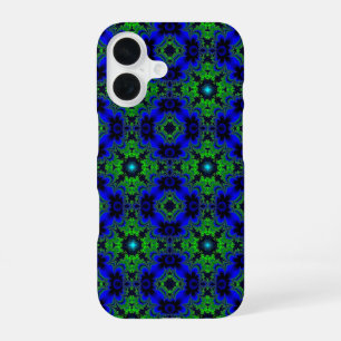 Marguerite , Daisies flowers in blue green black iPhone 16 Case