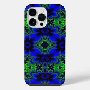 Marguerite , Daisies flowers in blue green black iPhone 14 Pro Max Case