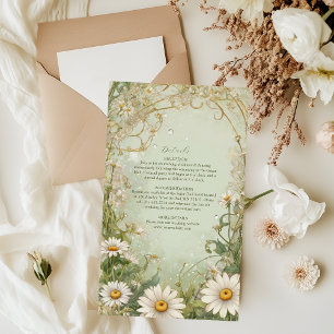 Marguerite Daisy Dusty Wedding Enclosure Card