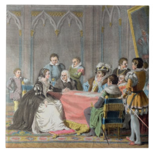 Marguerite de Valois (1553-1615) in front of the S Ceramic Tile