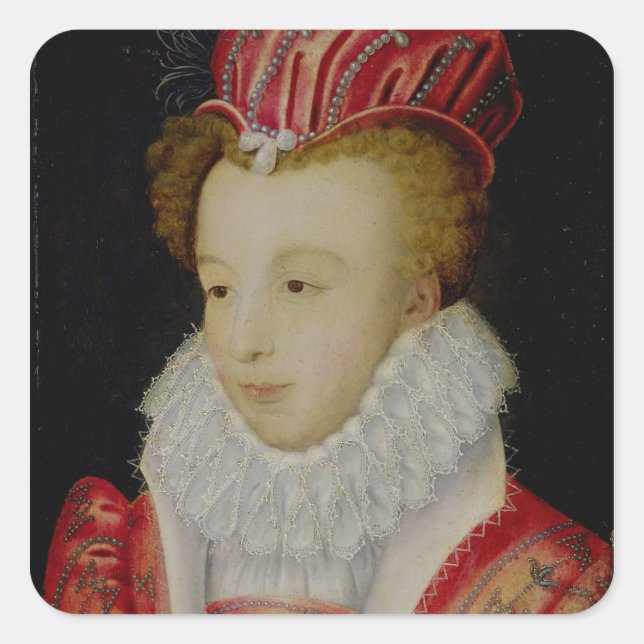 Marguerite de Valois  c.1572 Square Sticker (Front)