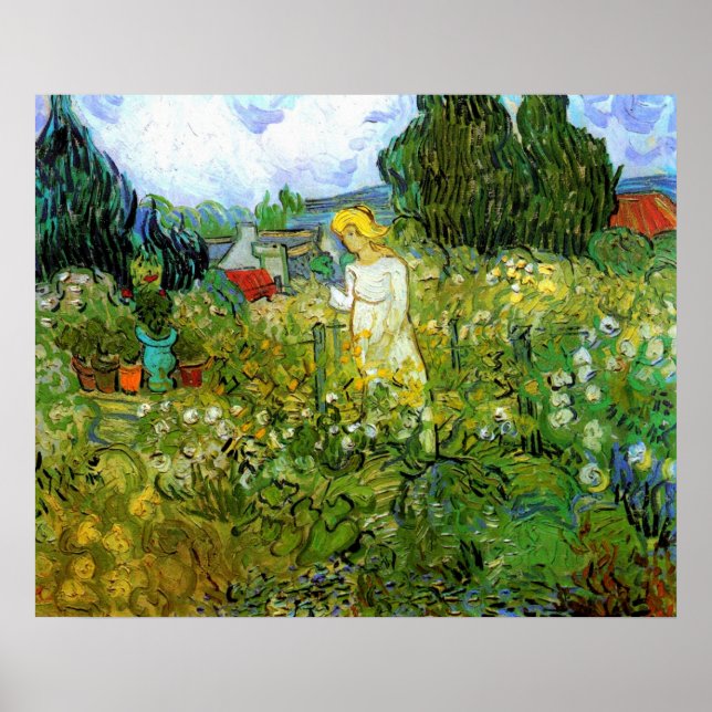 Marguerite Gachet in Garden by Vincent van Gogh Poster (Front)