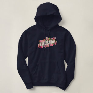Marguerite Name Vintage Floral Banner Cute & Girly Hoodie