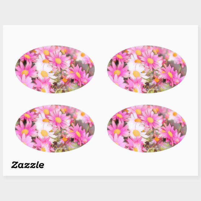 Marguerite [Oval Seal] Oval Sticker (Sheet)