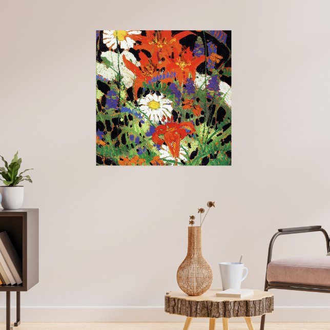 Marguerites, Wood Lilies and Vetch Poster (Living Room 3)