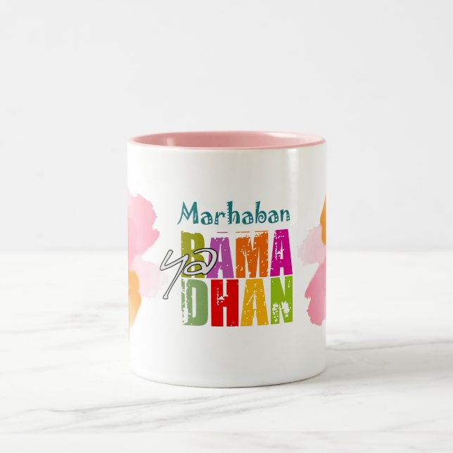 Marhaban ya Ramadhan Two-Tone Coffee Mug (Center)