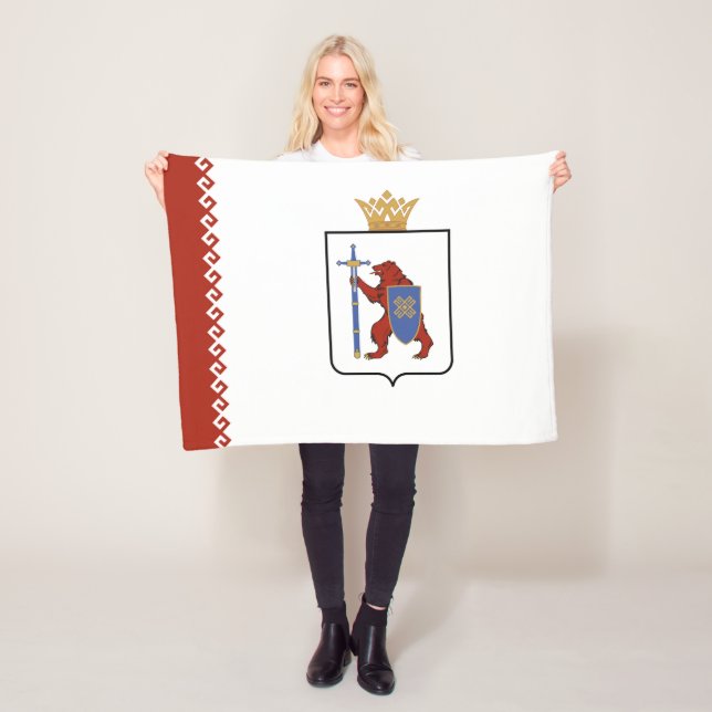 Mari El Flag Fleece Blanket (In Situ)