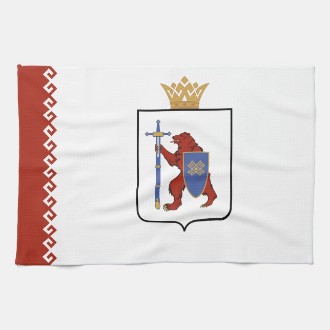 Mari El Flag Tea Towel (Horizontal)