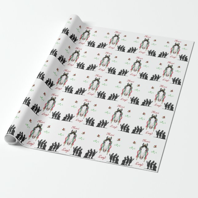 Mari Lwyd Gift Wrap (Unrolled)