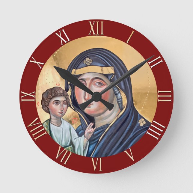 Maria Advocata Nostra Round Clock (Front)