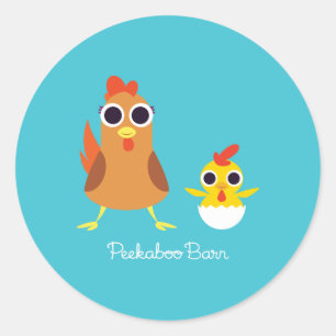 Maria & Bandit the Chickens Classic Round Sticker