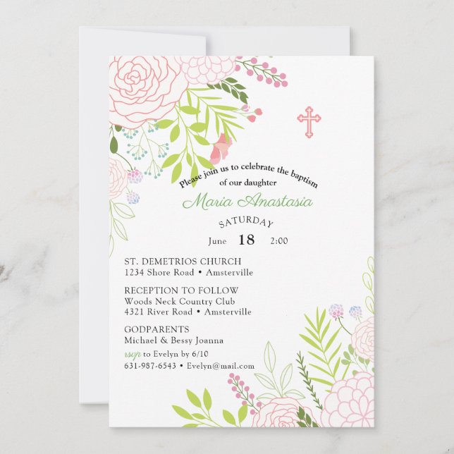 Maria Baptism Invitation (Front)