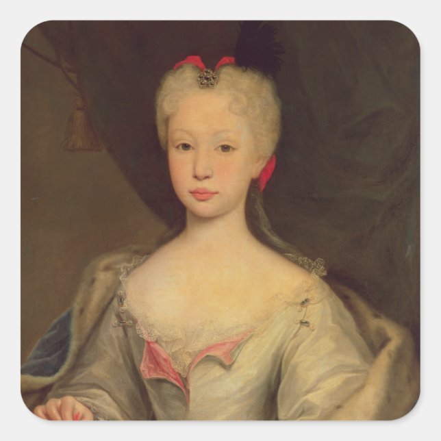 Maria Barbara de Braganza  Queen of Spain Square Sticker (Front)