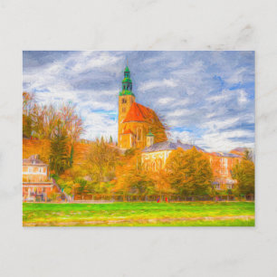 Maria Himmelfahrt Cathedral Salzburg Art Postcard