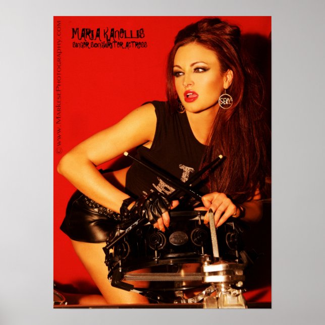 MARIA KANELLIS DRUMMER POSTER (Front)