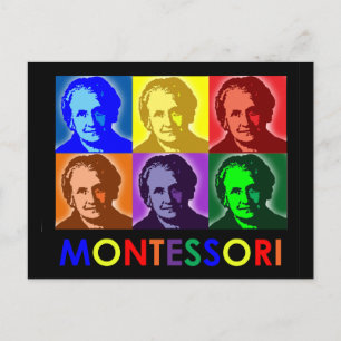 Maria Montessori Pop-Art Postcard