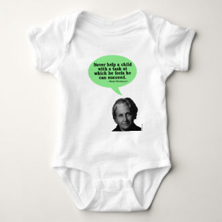 Maria Montessori Quote Baby Bodysuit