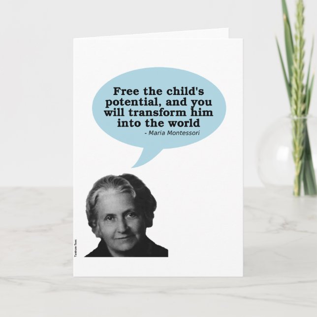 maria montessori quote card (Front)