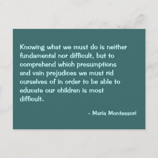 Maria Montessori Quote No. 2 Post Card