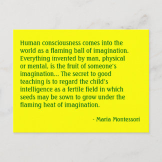 Maria Montessori Quote No. 4 Post Card