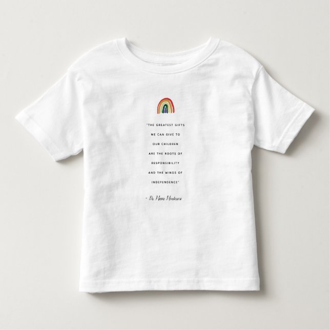 Maria Montessori Quote Toddler T-Shirt (Front)
