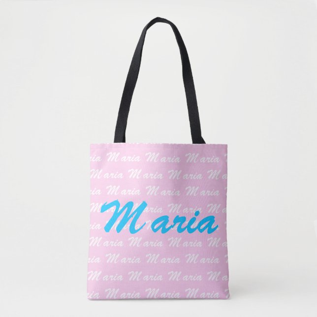 Maria Name Design Pattern Tote Bag (Front)
