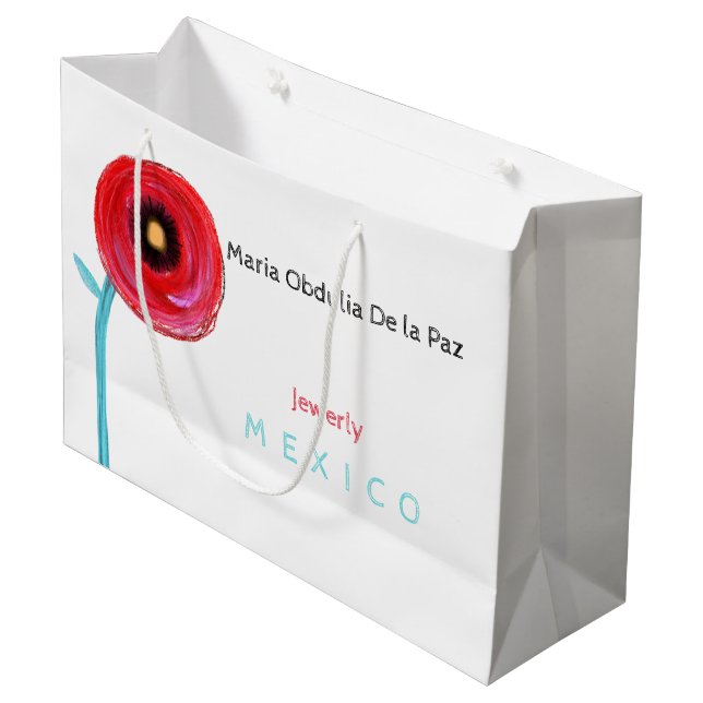 Maria Obdulia De la Paz Large Gift Bag (Front Angled)