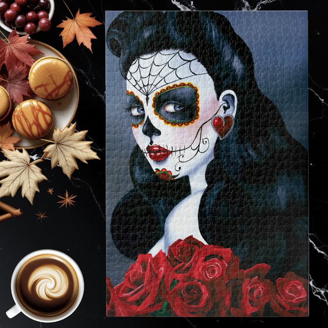 Maria Sugar Skull Red Roses  Jigsaw Puzzle (Creator Uploaded)