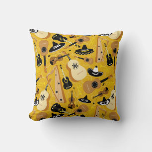 Mariachi Band Instruments Fun Cushion