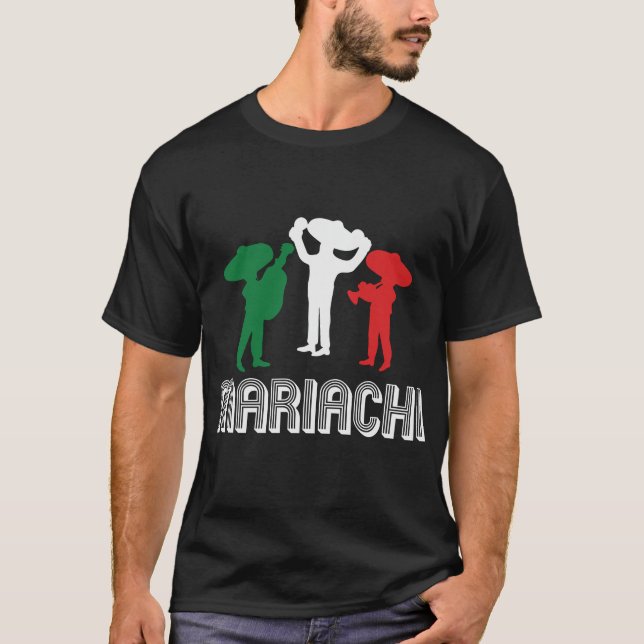 Mariachi band Sombrero Vihuela music T-Shirt (Front)