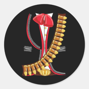 Mariachi Charro Mexican Cinco De Mayo Costume Shir Classic Round Sticker