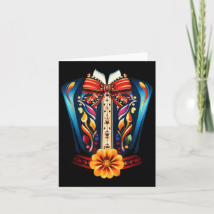 Mariachi Charro Mexican Costume For Cinco De Mayo Card