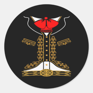 Mariachi Charro Mexican Costume For Cinco De Mayo  Classic Round Sticker