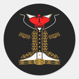 Mariachi Charro Mexican Costume For Cinco De Mayo  Classic Round Sticker